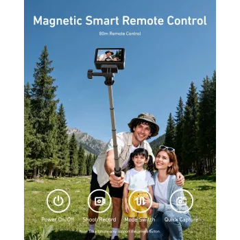 TELESIN szelfibot-állvány Bluetooth távirányítóval 80m GoPro Hero 13 12 11 10 9 Max Max2 kamerákhoz