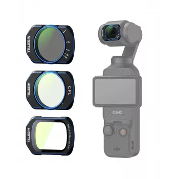 Telesin S5-FLT-44-TDJ CPL / VND / Black Mist 1/4 szűrőkészlet DJI Osmo Pocket 4/3-hoz