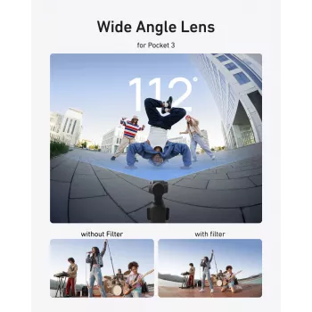 Telesin S5-FLT-48-TDJ nagylátószögű objektív DJI Osmo Pocket 3-hoz