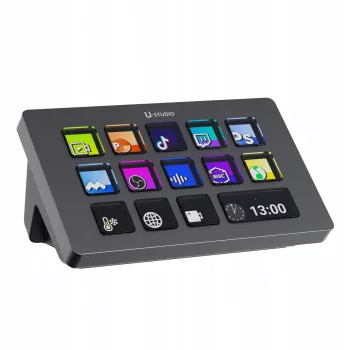 Ulanzi Stream Deck D200 konzol - 15 programozható gomb, 3 forgószabályzó, RGB háttérvilágítás, USB-C, mechanikus hot-swappable kapcsolók