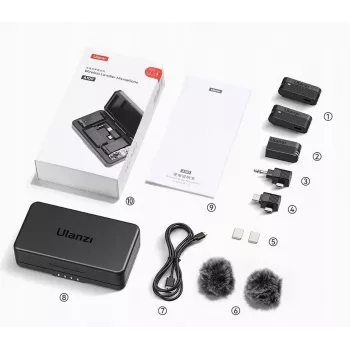 Ulanzi A100 vezeték nélküli mikrofon USB-C / USB-A / 3,5 mm jack