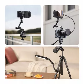 Ulanzi HD02 Super Clamp rákos szorító 1/4 inch és 3/8 inch menettel Magic Armhoz