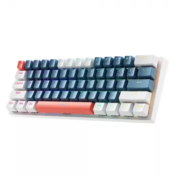 MACHENIKE K500-B61 60% mechanikus gamer billentyűzet, Outemu Blue Switches, RGB-világítás, kék/fehér