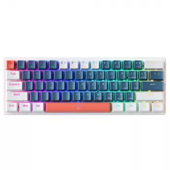 MACHENIKE K500-B61 60% mechanikus gamer billentyűzet, Outemu Blue Switches, RGB-világítás, kék/fehér