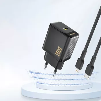 Dudao A26EU GaN 20W USB-C töltő, fekete