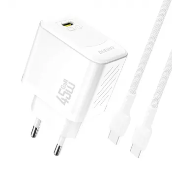 Dudao A28C 45W GaN hálózati töltő USB-C kábellel – fehér