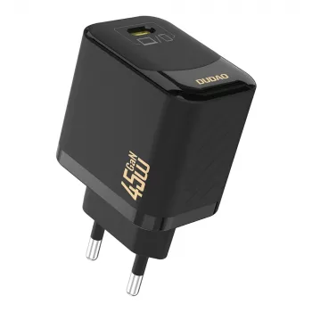 Dudao A28C 45W GaN hálózati töltő USB-C kábellel – fekete