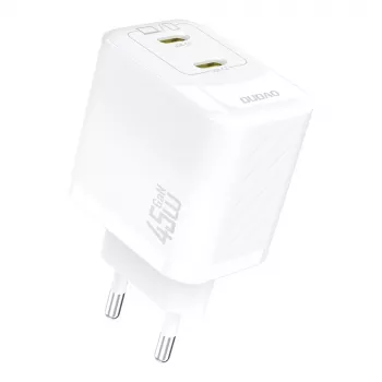 Dudao A28PEU 45W 2xUSB-C fali töltő fehér