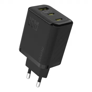Dudao A29 65W GaN hálózati töltő 2x USB-C + 1x USB-A fekete