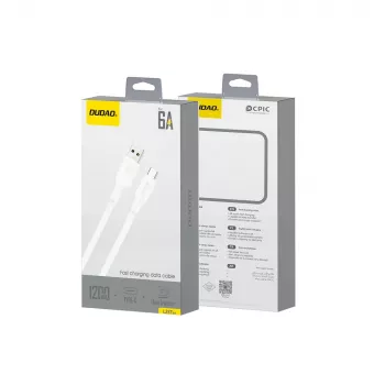 Dudao L2S USB-A - USB-C 30W 1m fehér töltő- és adatkábel