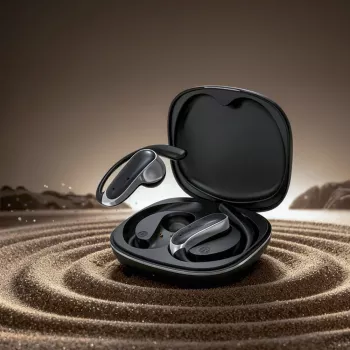 Dudao U17Z Bluetooth 5.3 nyitott fülű vezeték nélküli fejhallgató fülakasztóval - fekete
