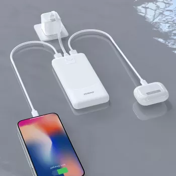 Dudao K10Pro Power Bank 2.4A 20000mAh 2 x USB-A - fehér