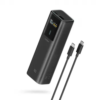 CUKTECH CKPB100PGLBL 150W 10000mAh Power Bank USB-C USB-A Black