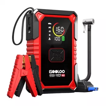 GOOLOO A5 2-in-1 önindító kompresszorral 2500A 26800mAh 150PSI