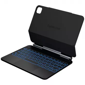 Typecase Edge billentyűzetes tok iPad Air 11 M2 2024 / M3 2025 / M4 2026-hoz, karbonszál, fekete