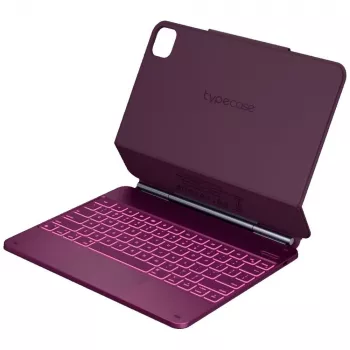 Typecase Edge billentyűzetes tok iPad Air 13 2024/2025-höz, málna piros