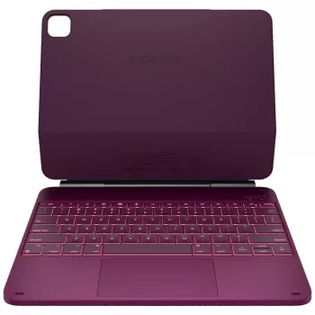 Typecase Edge billentyűzetes tok iPad Pro 13 2024/2025-höz, málna piros