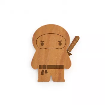 OTOTO Ninja Board vágódeszka és kés szett - fekete