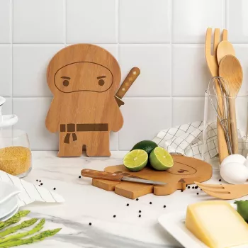 OTOTO Ninja Board vágódeszka és kés szett - fekete