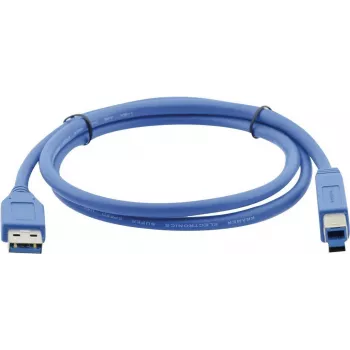 Kramer C-USB3/AB-3 USB 3.0 kábel, USB-A dugó - USB-B dugó, 0,9 m (3 ft), kék