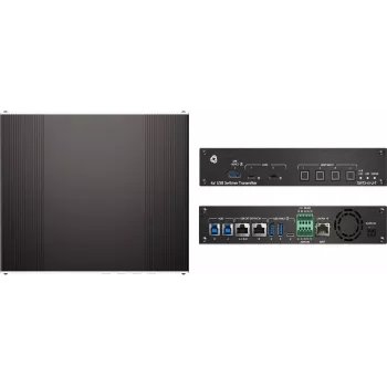 Kramer Electronics SWT3-41-U-T 4x1 USB 3.2/2.0 host PoE-acceptor menedzselt switcher - 10 Gbps - Power over Ethernet