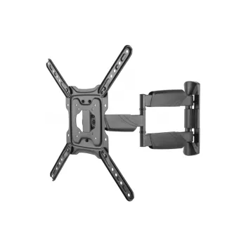 DELTACO ARM-1205 teljesen mozgatható fali tartó 23-55 inch lapos/ívelt LCD-kijelzőkhöz, fekete, háromtagú kar, VESA 400x400-ig, 35 kg teherbírás