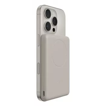 Belkin BoostCharge Slim BPD020HQSA mágneses power bank 5000 mAh, 7,5 W, homok