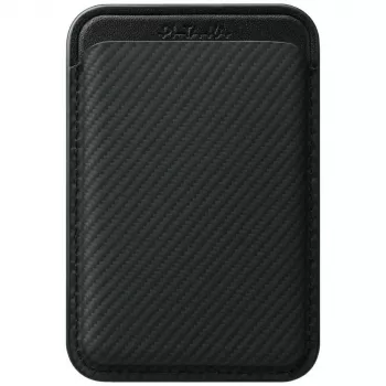PITAKA Woven Wallet MagSafe mágneses pénztárca iPhone-hoz - fekete/szürke
