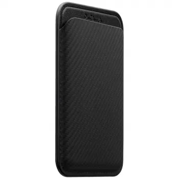PITAKA Woven Wallet MagSafe mágneses pénztárca iPhone-hoz - fekete/szürke