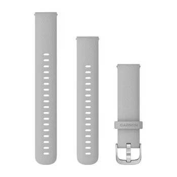 Garmin QuickFit 18mm szilikon szíj köd szürke ezüst csattal 010-12932-0C