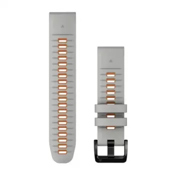 Garmin QuickFit 22 mm szilikon óraszíj, Mist Grey/Orange (010-13280-02)