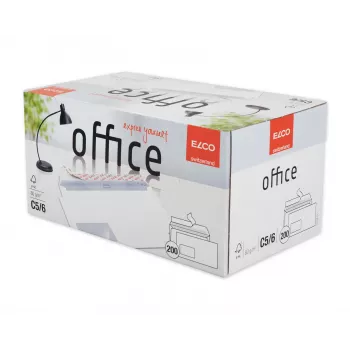 ELCO Office boríték C5/6 (114 x 229 mm), bal első ablakkal, öntapadós, 80 g/m², fehér, 200 darab (74534.12)
