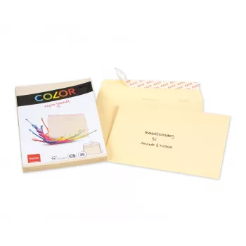 ELCO Color boríték C5 (162 x 229 mm), ablak nélkül, öntapadós, 100 g/m², chamois, 25 darab (74618.41)