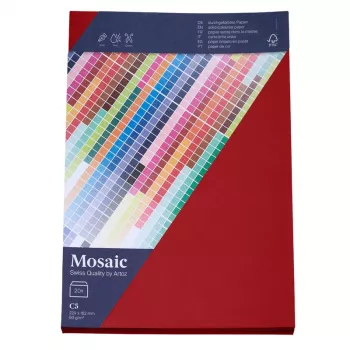 Artoz Papier Mosaic boríték DIN C5 ablak nélkül tűzpiros gumizott 20 db (9439420-587)