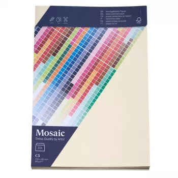 Artoz Papier Mosaic boríték DIN C5 ablak nélkül elefántcsont gumizott 20 db (9439420-241)