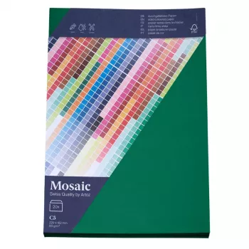 Artoz Papier Mosaic boríték DIN C5 ablak nélkül fenyőzöld nedves ragasztású 20 db