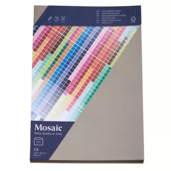 Artoz Papier Mosaic boríték DIN C5 ablak nélkül, cement, nedves ragasztású, 20 db (9439420-217)