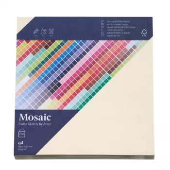 Artoz Papier Mosaic négyzetes boríték elefántcsont ablak nélkül gumizott 20 db (9445420-241)