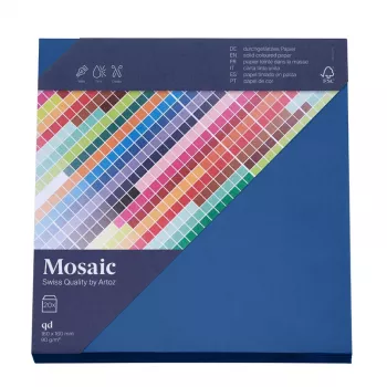 Artoz Papier Mosaic négyzetes boríték tengerészkék gumizott 20 db