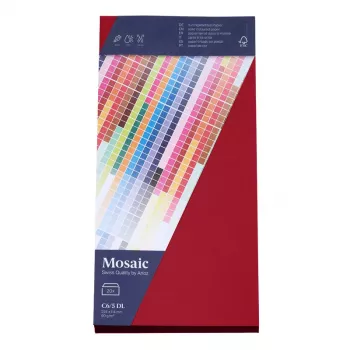 Artoz Papier Mosaic boríték DIN hosszú ablak nélkül piros 20 db