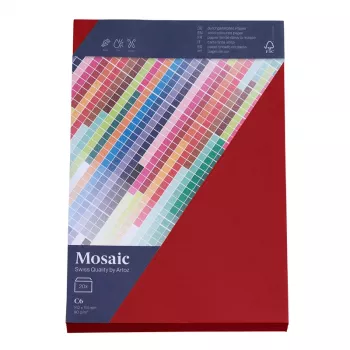 Artoz Papier Mosaic boríték DIN C6 ablak nélkül tűzpiros nedves ragasztású 20 db