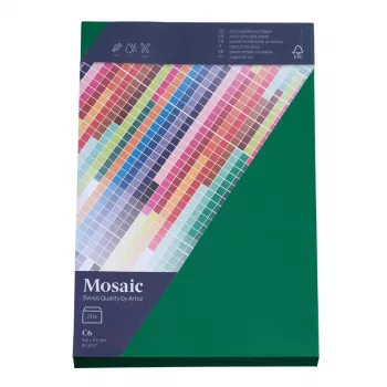 Artoz Papier Mosaic boríték DIN C6 ablak nélkül fenyőzöld gumírozott (nedves ragasztású) 20 db