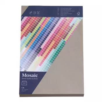 Artoz Papier Mosaic boríték DIN C6 ablak nélkül cement szürke nedves ragasztású 20 db