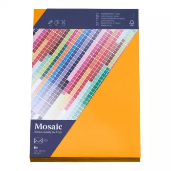 Artoz Papier Mosaic boríték DIN B6 ablak nélkül papaya nedves ragasztású 20 db