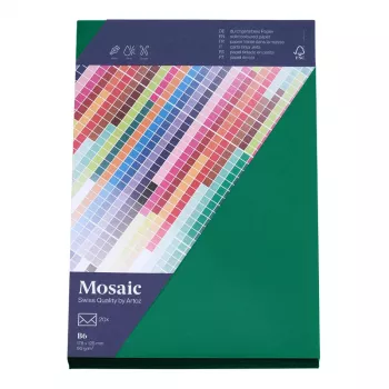 Artoz Papier Mosaic boríték DIN B6 ablak nélkül fenyőzöld nedves ragasztású 20 db
