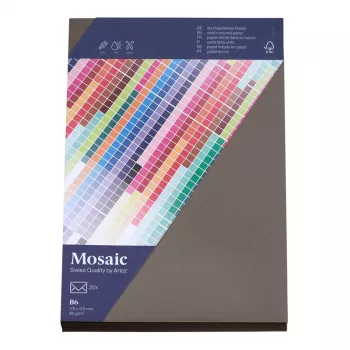 Artoz Papier Mosaic boríték DIN B6 ablak nélkül grafit gumírozott 20 darabos csomag