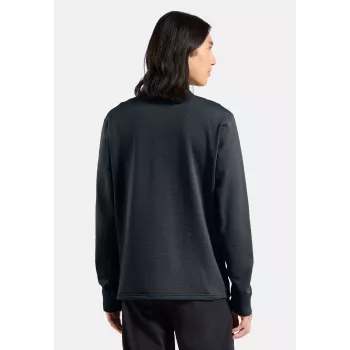 Odlo Grid Fleece Mid Layer Full Zip Jacket - Black Melange, L méret