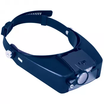Discovery Crafts DHD 20 fejre rögzíthető nagyító 6 cserélhető lencsével, LED-világítással, fekete/szürke