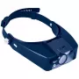 Discovery Crafts DHD 20 fejre rögzíthető nagyító 6 cserélhető lencsével, LED-világítással, fekete/szürke