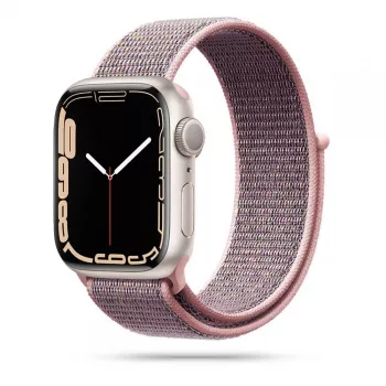 TECH-PROTECT nylon Apple Watch 4 / 5 / 6 / 7 / 8 / SE (38 / 40 / 41 mm) Pink Sand Sport Loop szíj